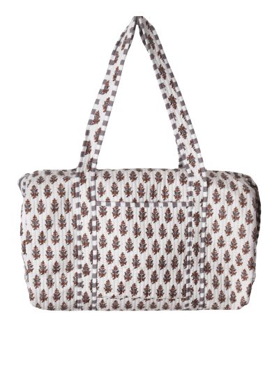 Gewatteerde weekend tas met ornamentprint