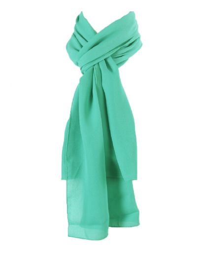 Effen mintgroene crêpe sjaal
