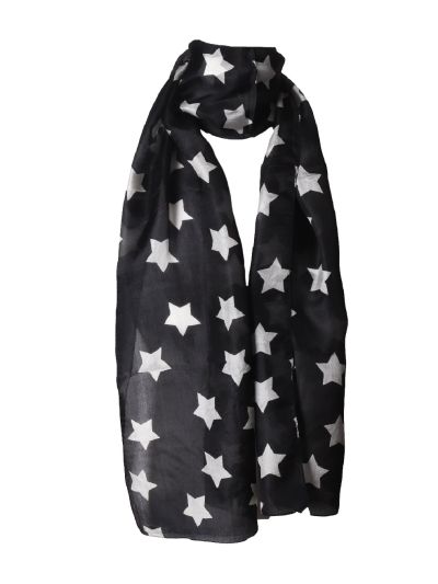 Zijden sjaaltje met sterren print