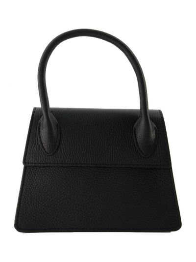 Mini lederen tas in zwart