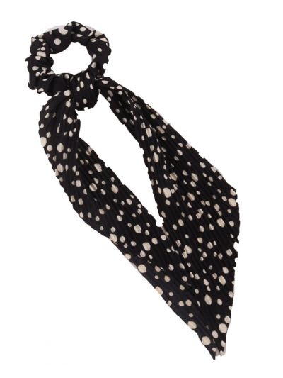 Scrunchie met geplisseerde lint