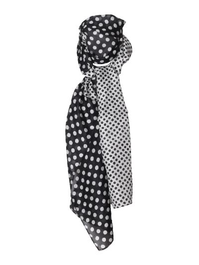 Zijden sjaaltje met polkadots