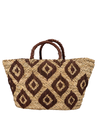 Ikat raffia shopper