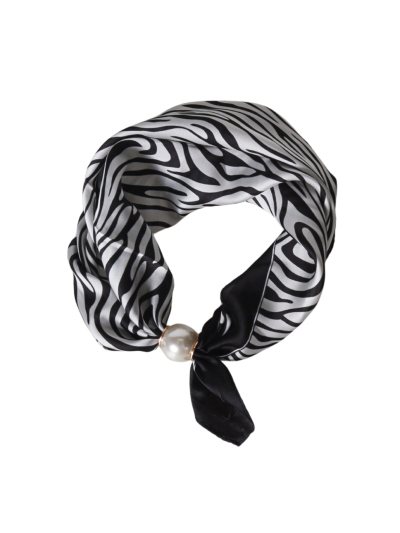 Zebra sjaaltje met parel