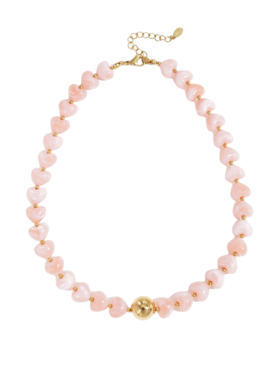 Hartjes ketting met goud detail