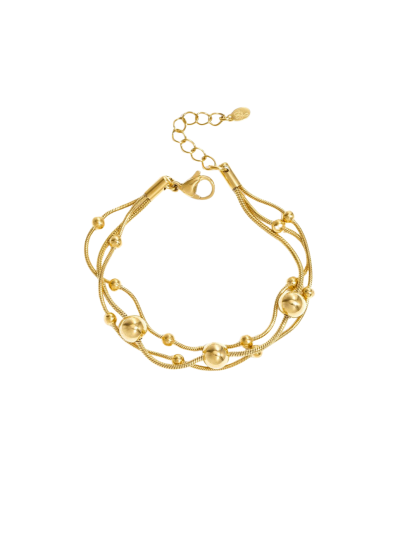 Armband met vergulde bolletjes