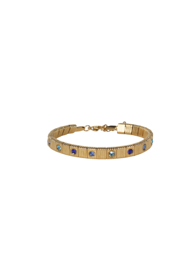 Goudkleurige armband met gekleurde strass
