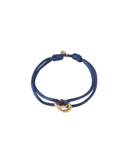 Satijnen armband met knot bedel – Stainless Steel
