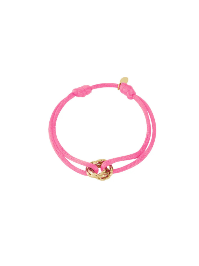 Satijnen armband met knot bedel – Stainless Steel