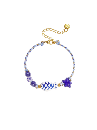 Gevlochten Touw armbandje met kralen