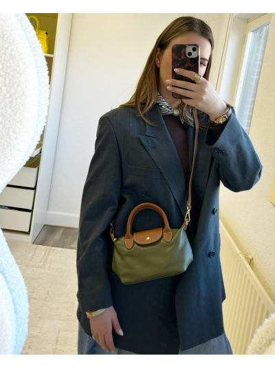 Mini lederen handtas