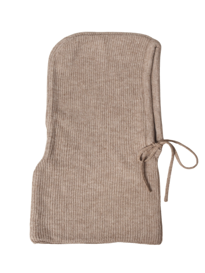 Wolblend balaclava met ribstructuur