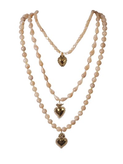Lange kralenketting met bedels