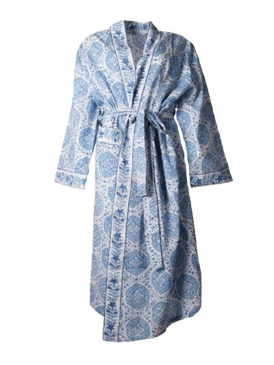 Lange kimono met bloemenprint