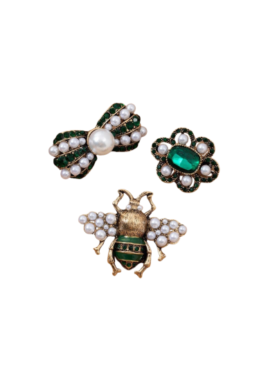 Broche set – Bij & strikjes