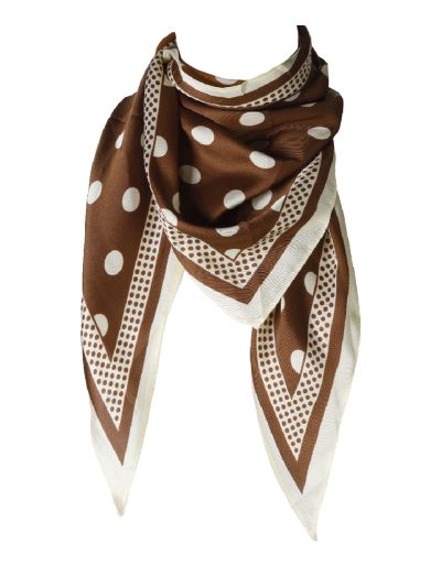 Satijnen driehoeksjaaltje met polkadot print