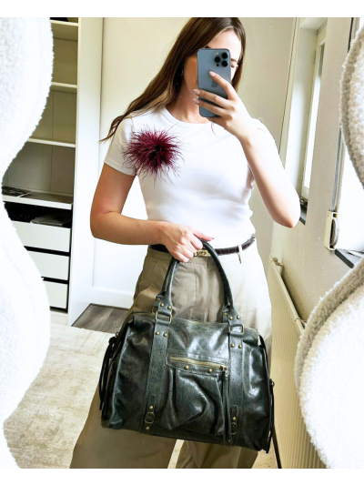Large lederen city bag