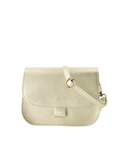 Claire metallic crossbody lederen tas
