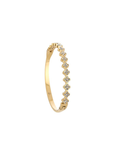 Clover bangle armband met strass steentjes