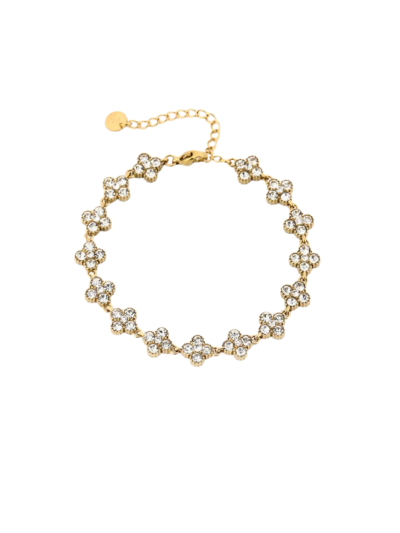 Clover armband met strass