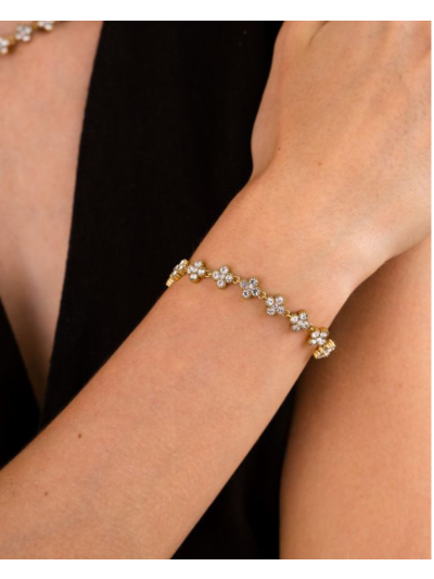 Clover armband met strass