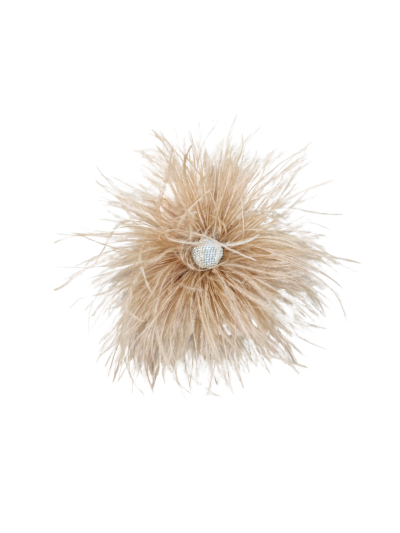 Veren broche / corsage met strass details