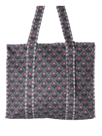 Gewatteerde shopper in de kleur donkergrijs