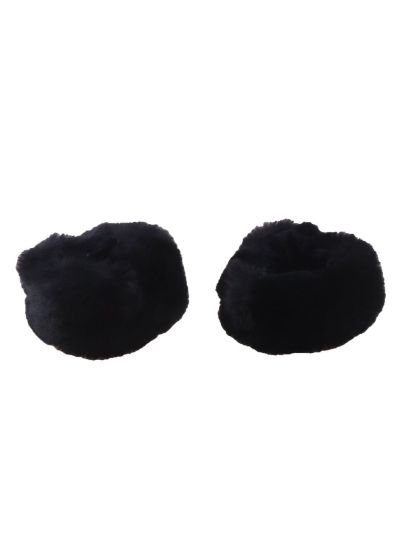 Marineblauwe bont manchetten 2st.
