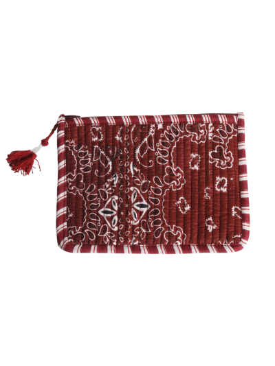 Gewatteerde etui met bandana print