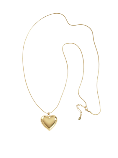 Goudkleurige ketting met hart