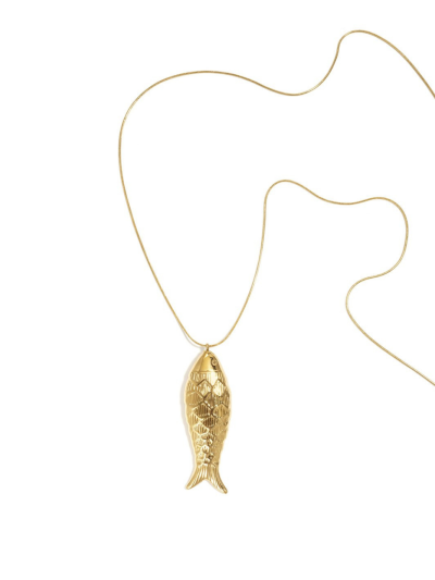 Lange ketting met grote vis