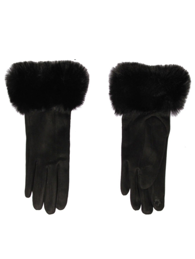 Handschoenen met kunstbont randje