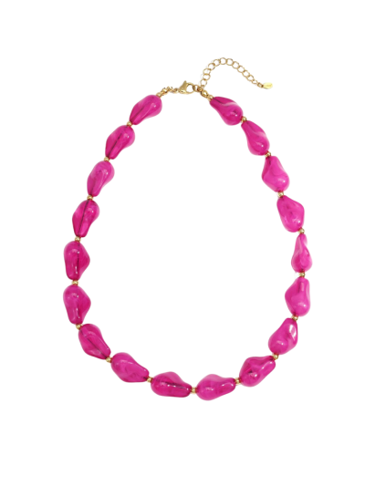 Liv kralenketting in hardroze