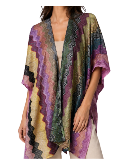 Korte kimono met zigzag patroon