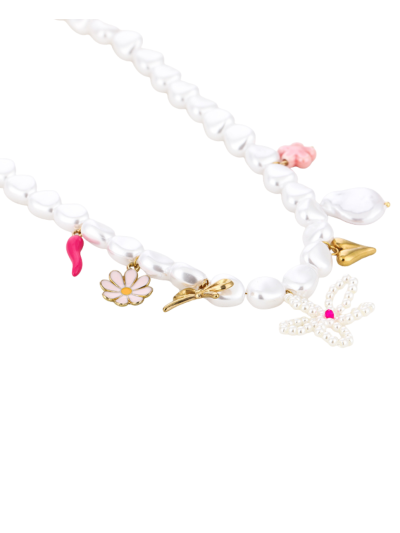 Parelketting met schattige bedels