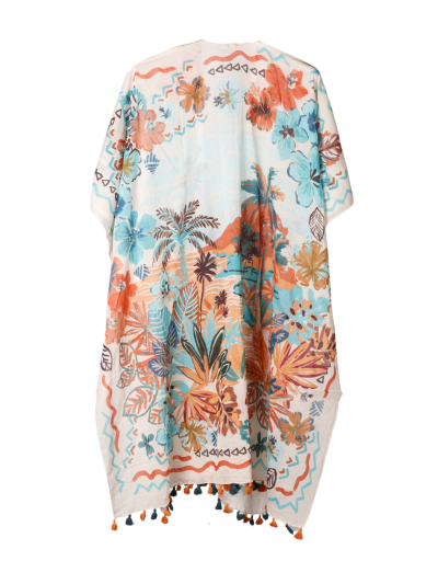 Kimono met kleurrijke tropische print