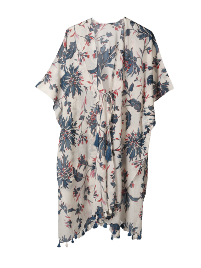 Luchtige katoenen kimono – Bloemenprint