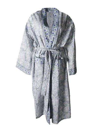 Lange kimono met bloemenprint