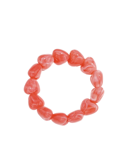 Chunky hartjes armband met marmer effect