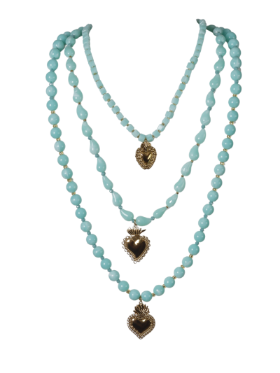 Lange kralenketting met bedels