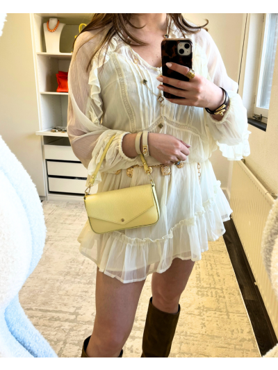 Kylie lederen clutch