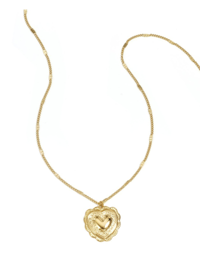Lange schakelketting met muntbedel