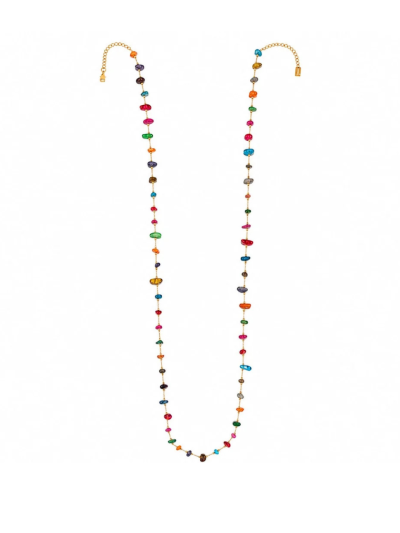 Lange ketting met glaskralen