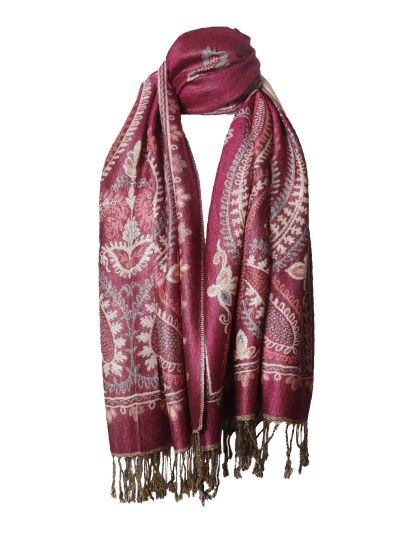 Layla pashmina sjaal met paisley motief