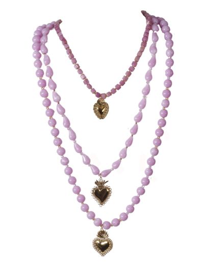 Lange kralenketting met bedels