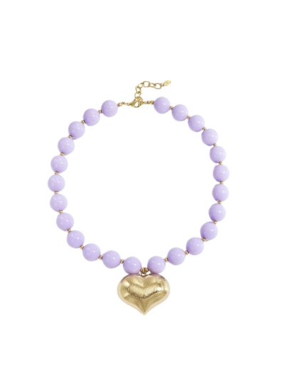 Nina kralenketting met hart bedel