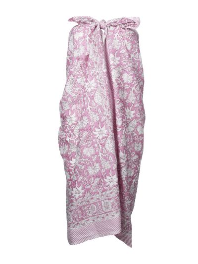 Kelly sarong in lila met bloemenprint