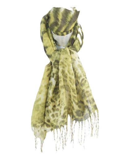 Soepelvallende sjaal met mixed dieren print 