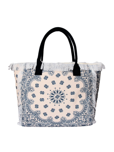 Shopper tas met bandana print