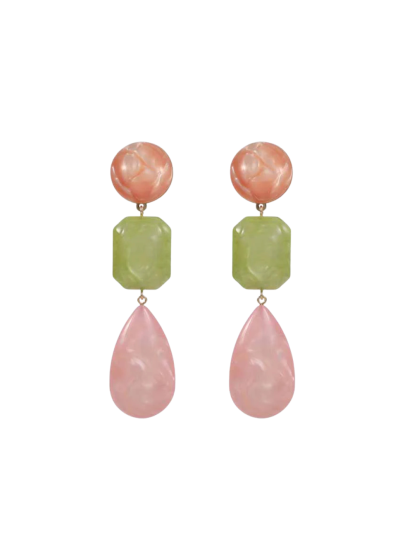 Statement oorbellen pastel kralen